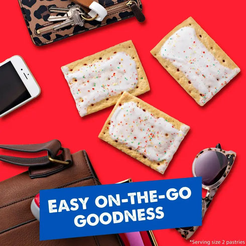 Pop-Tarts Frosted Strawberry, 48 Count - Sweet Strawberry Filling, Frosted Pastry, Perfect for Breakfast, Snacking, or On-the-Go, Large Pack, Baked with Real Fruit